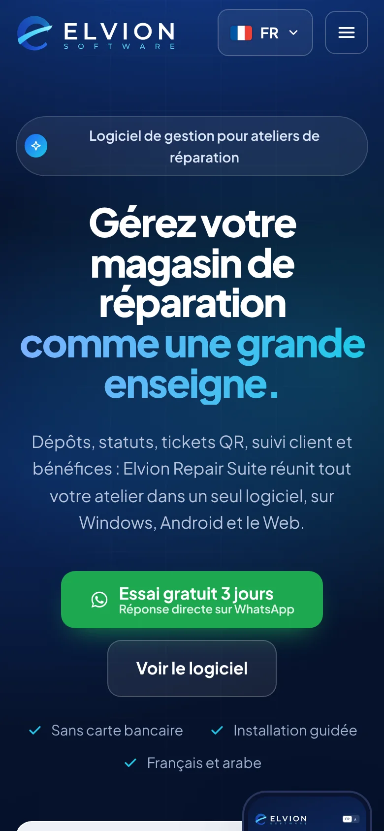Exemple de site réalisé par Elvion